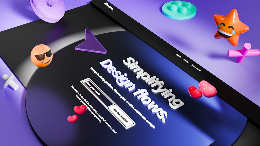 3D abstract shapes and emojis on purple background. — IL WebDesign Manhattan