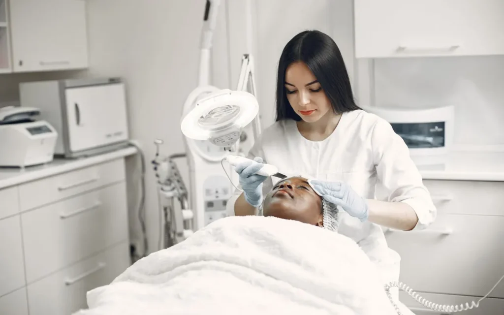 Dermatology clinic treatment room