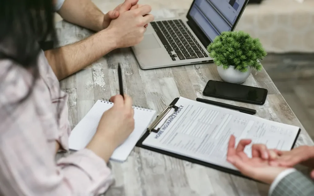 Financial planning consultation between an advisor and clients